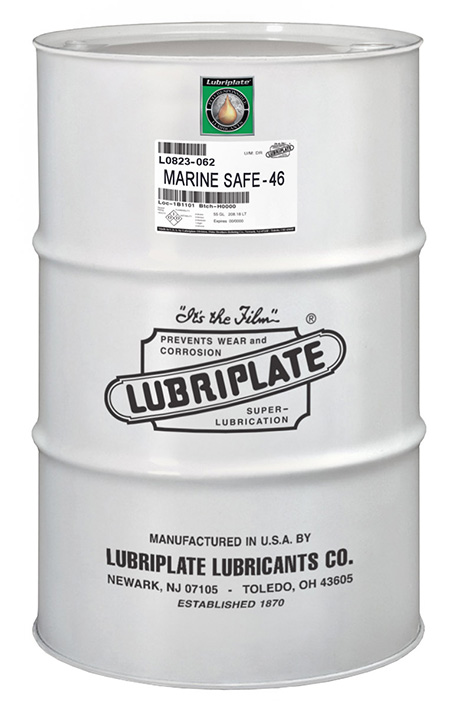 LUBRIPLATE MARINE-SAFE HYDRAULIC OIL 46 INHERENTLY BIODEGRADABLE, NON-TOXIC TO AQUATIC LIFE (LC-50) L0823-062 (55GL/DRUM)